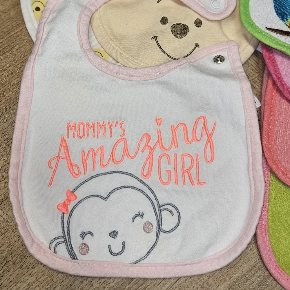 Bundle of 7 baby bibs
